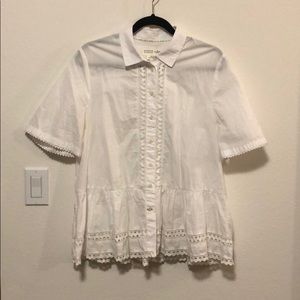 Broome Street White Cotton Button Up